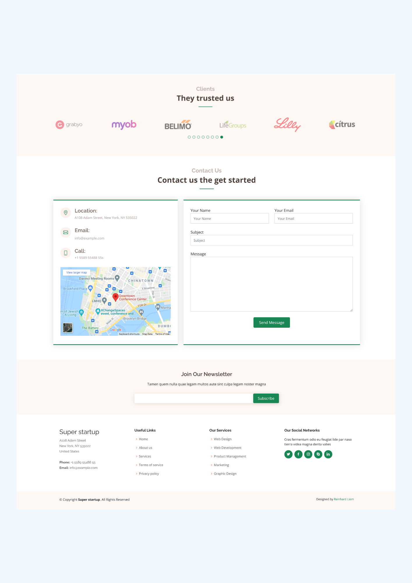 Super Startup is a modern Bootstrap template for your business, or startup company. We have included best practices and the latest trends in web development. Proudly designed by Reinhard Liem.