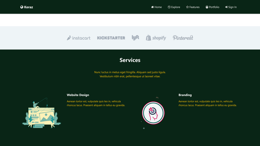 Keraz Modern and Stylish Digital Agency Bootstrap Website Template